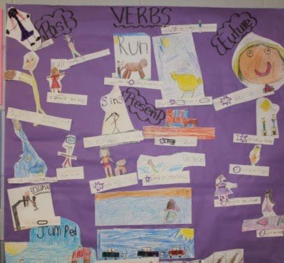 verbs, word work with -y endings, & close reading