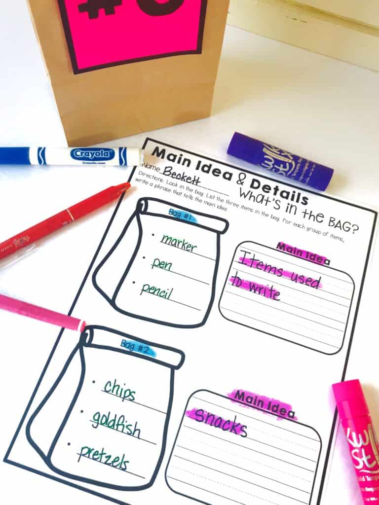 Main Idea Bags