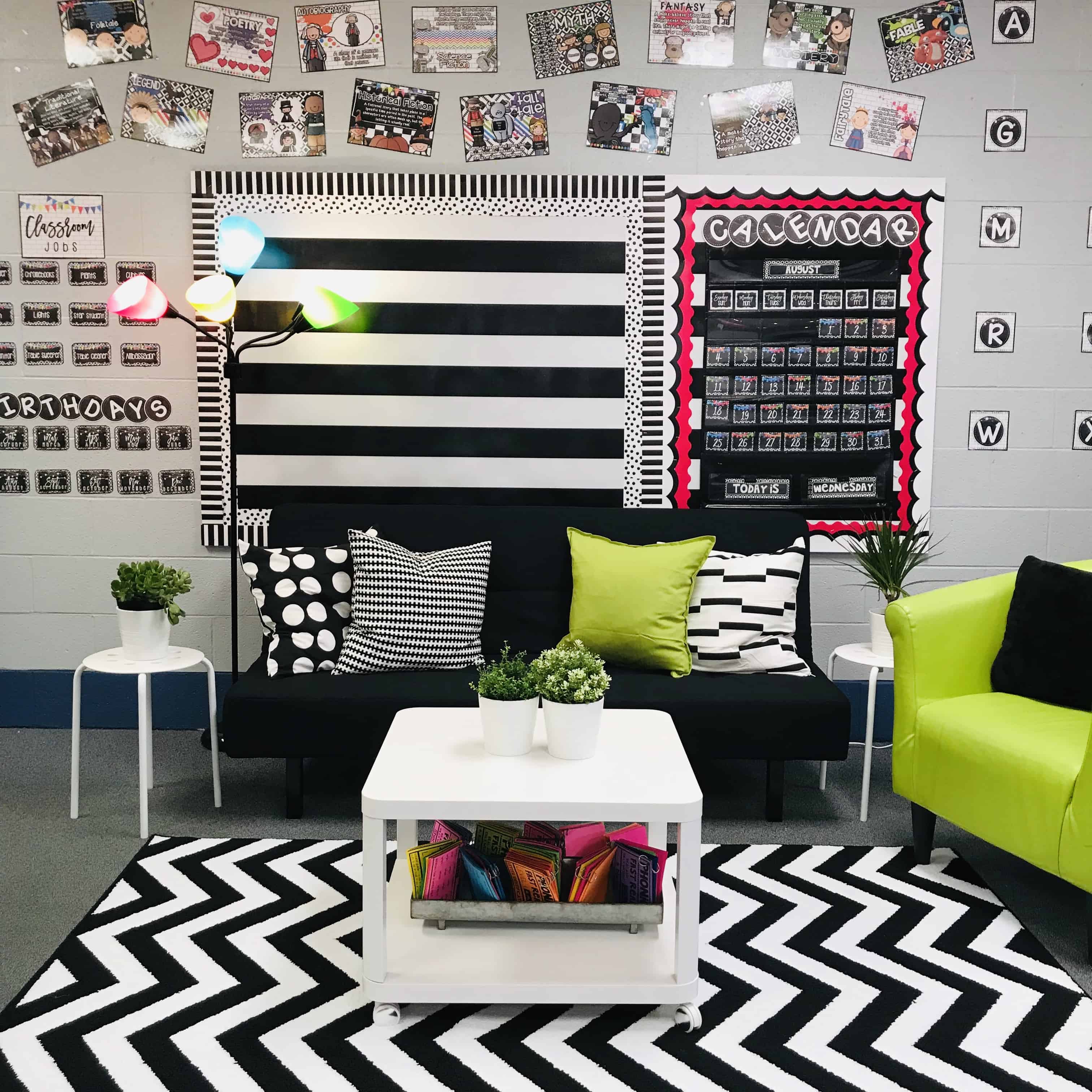 Classroom Reveal | Farmhouse Flair Neon Tile Classroom Decor