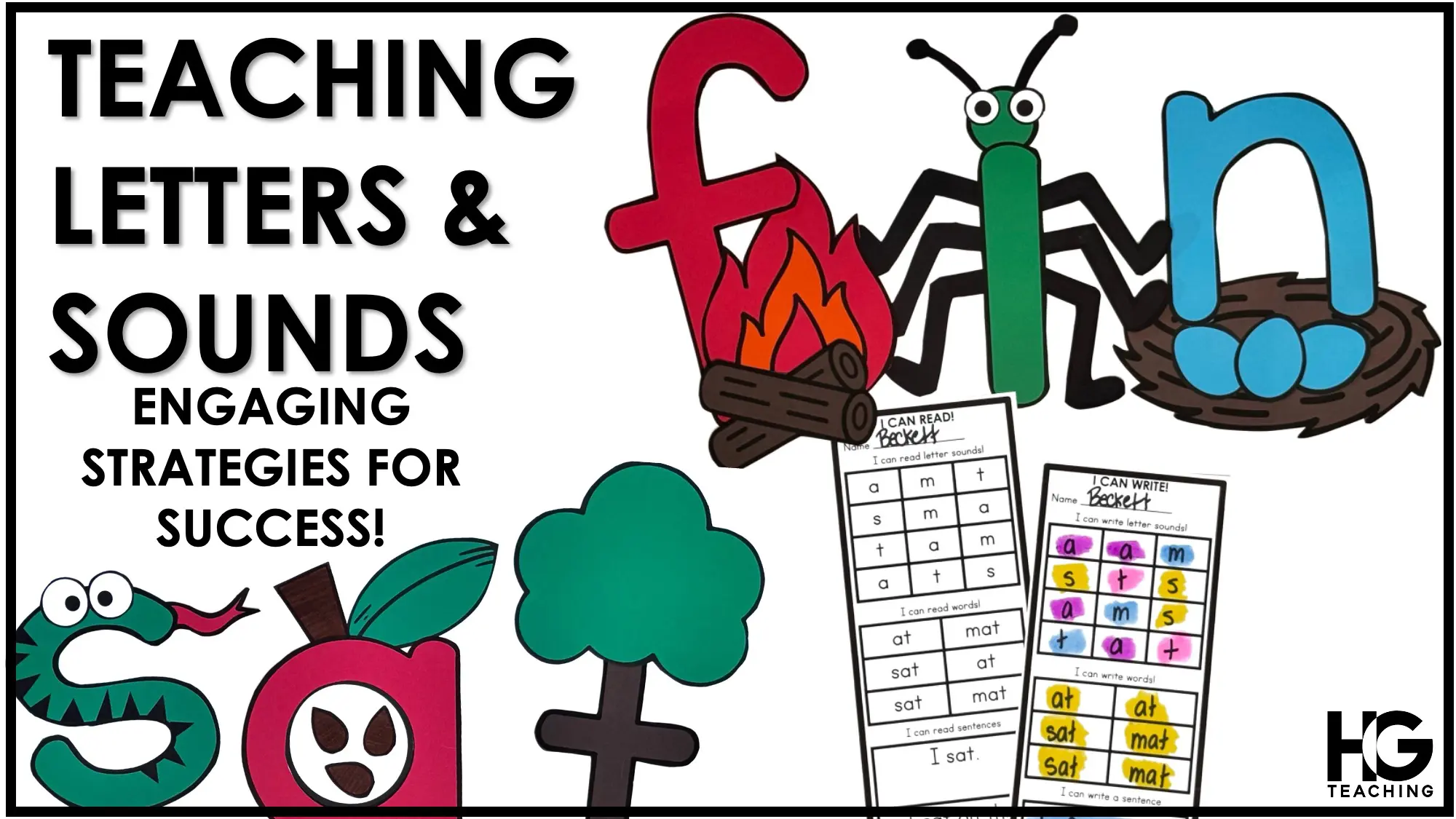 Teaching Letters and Sounds with Phonics Crafts: From the Alphabet to Reading Sentences